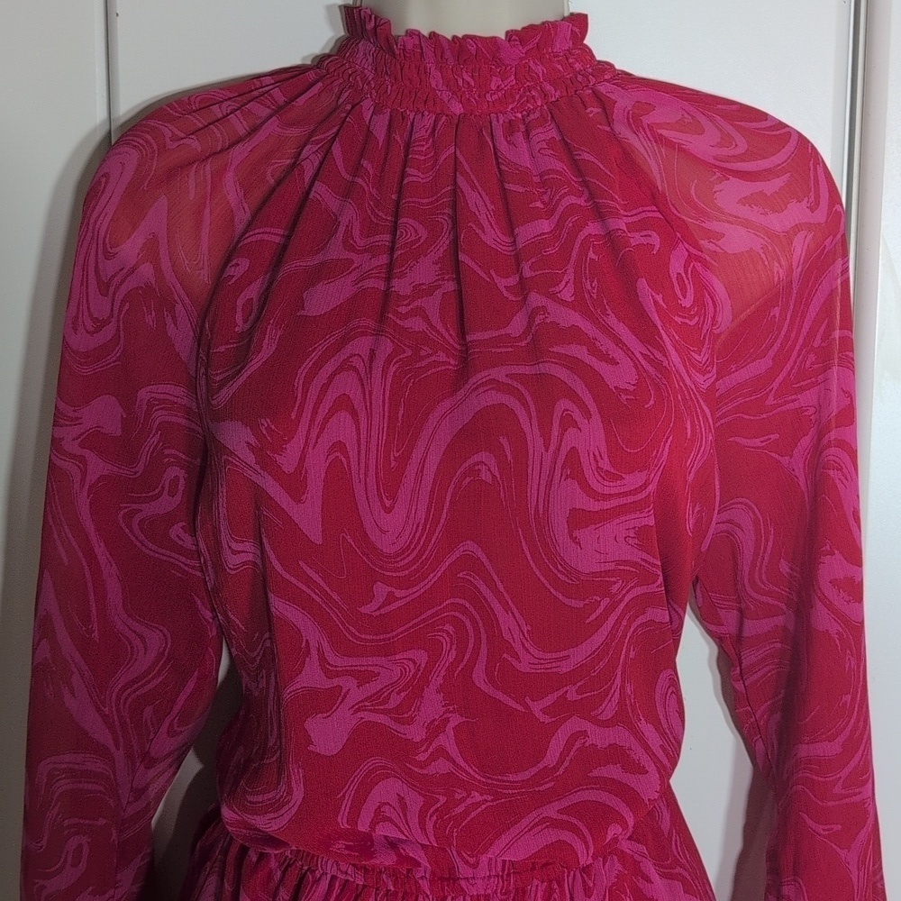 Scoop Elegant Dres Red/Pink Size Small - Picture 2 of 8
